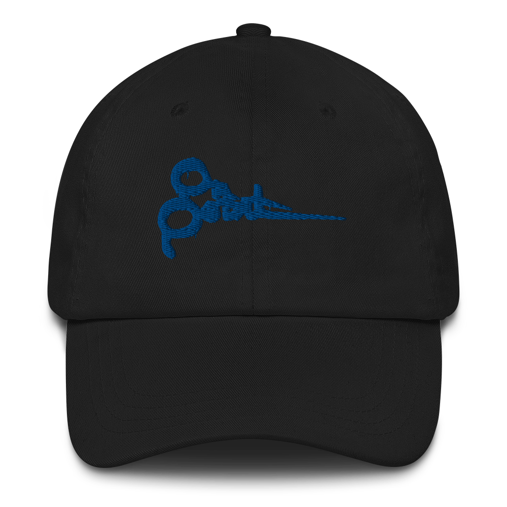 On Point Dad Hat Blue Logo