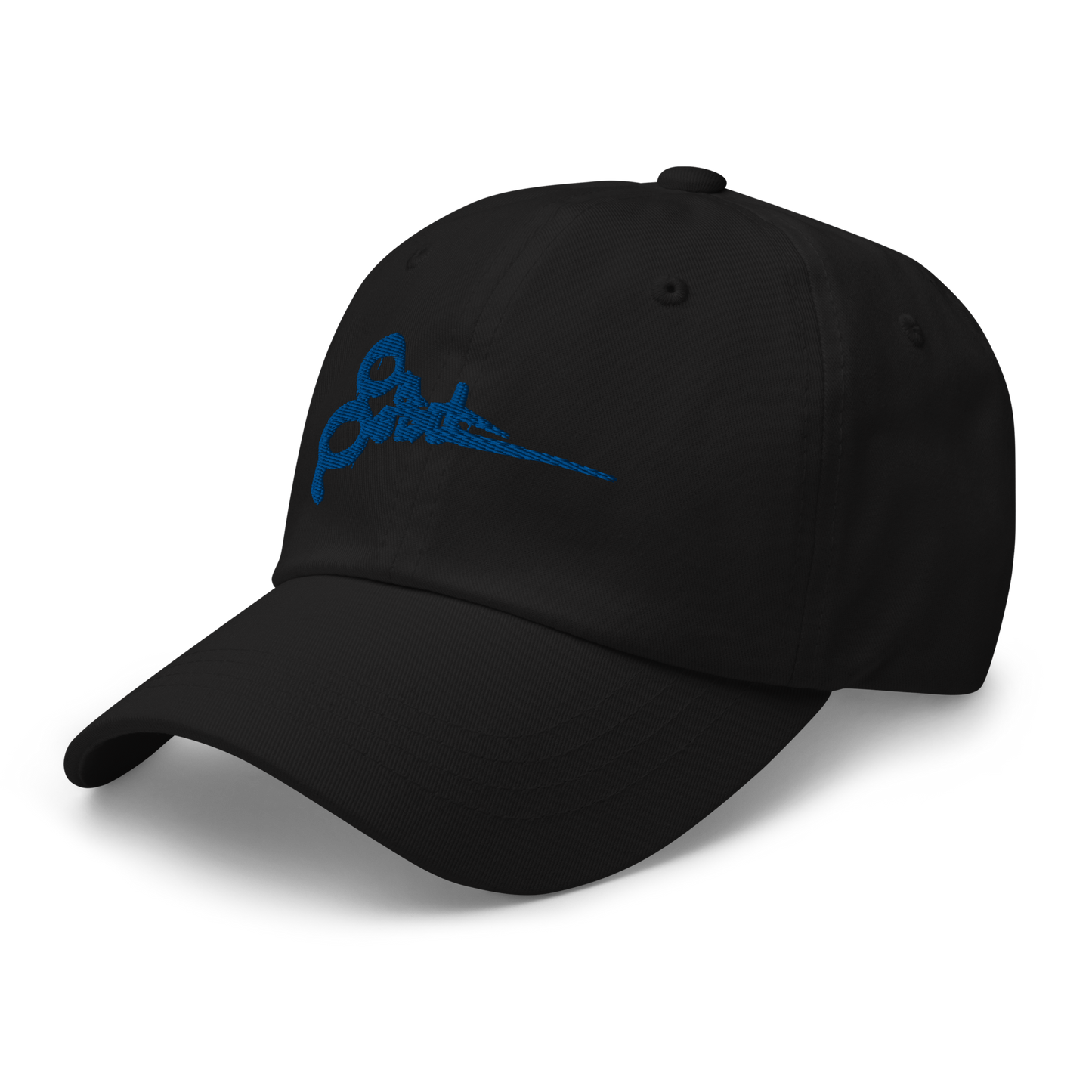 On Point Dad Hat Blue Logo