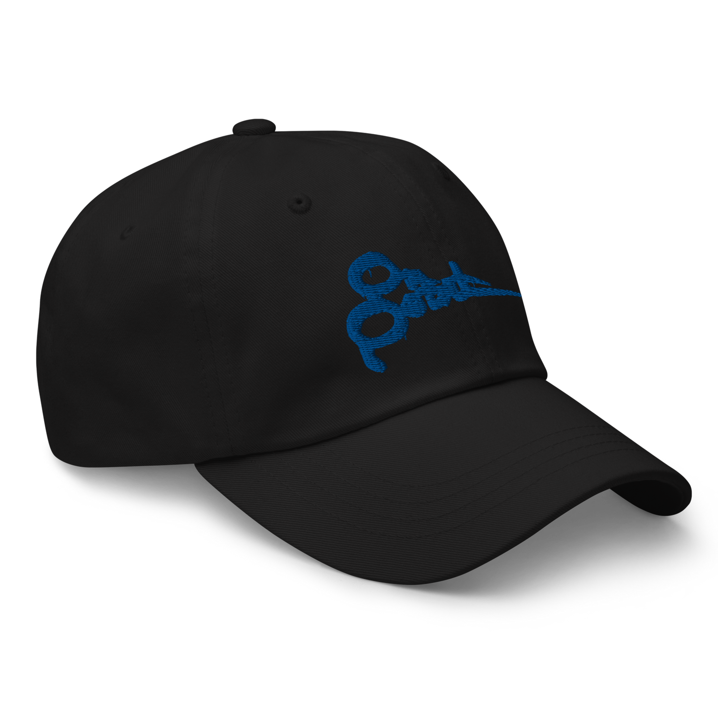 On Point Dad Hat Blue Logo