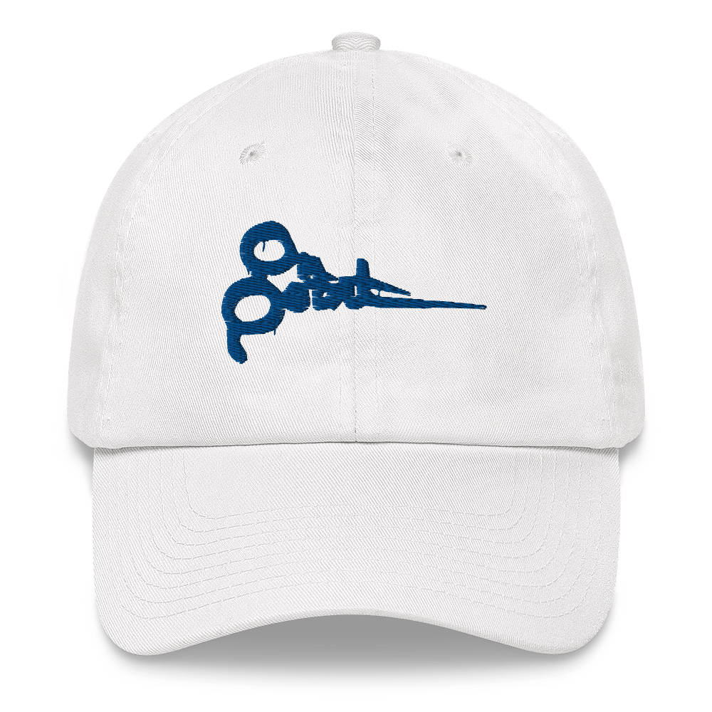 On Point Dad Hat Blue Logo