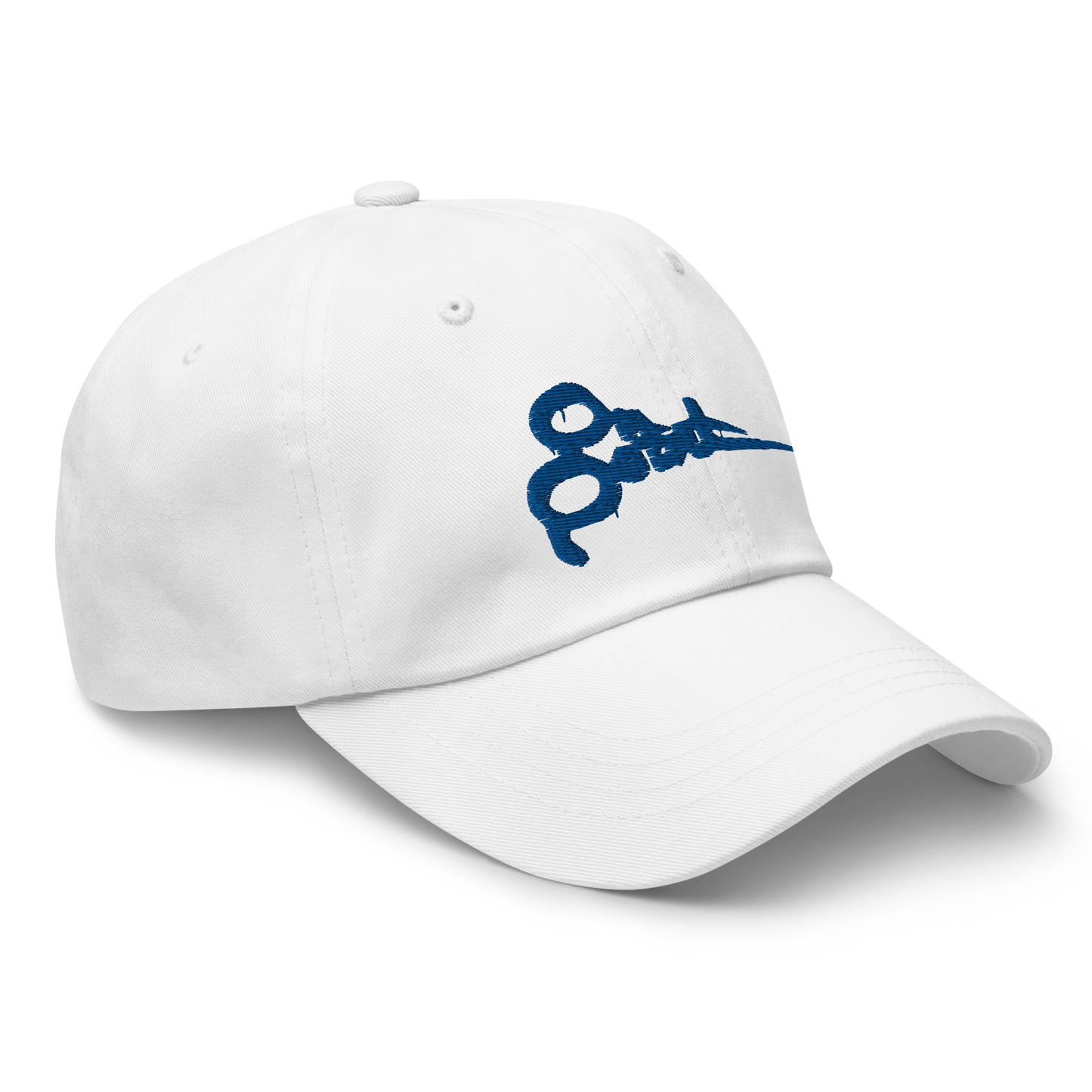 On Point Dad Hat Blue Logo